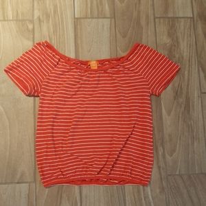 Red and white stripped shirt